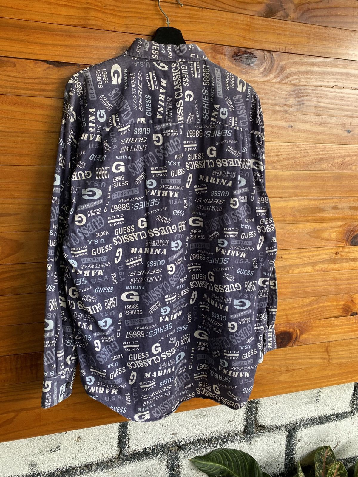 Guess Vintage Guess Classics All-Over Print ShirtMade in Hong Kong Size US L / EU 52-54 / 3 - 11 Thumbnail