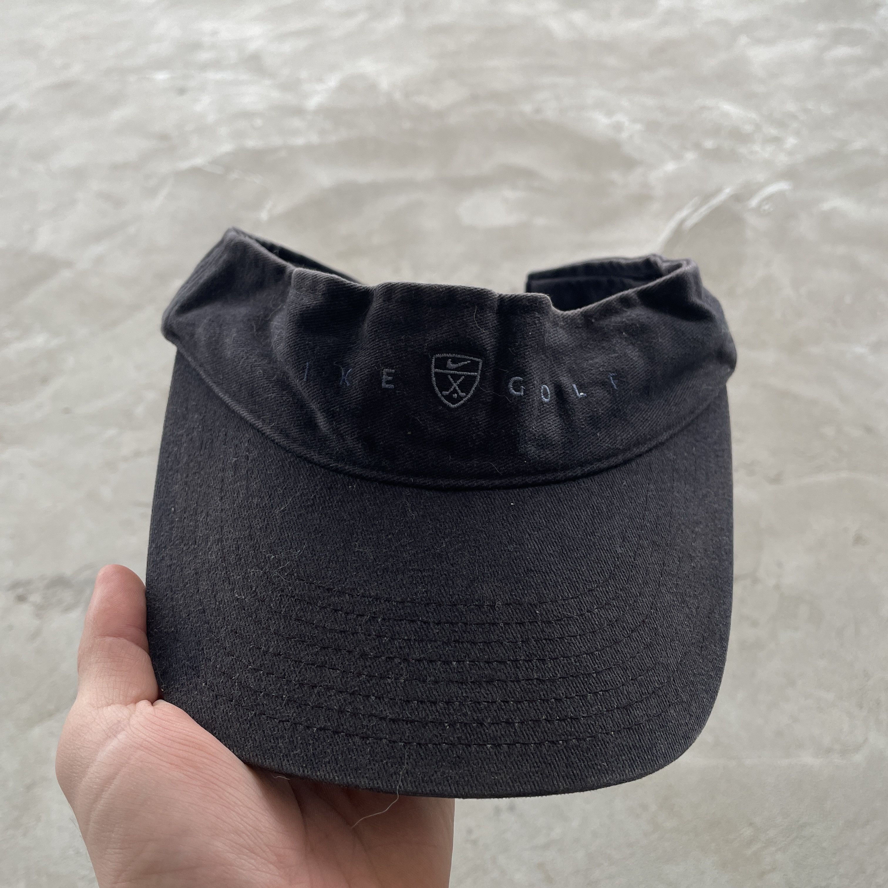 Nike Vintage Nike Golf Visor Hat Shield Logo Black Sun Headband Size ONE SIZE - 2 Thumbnail