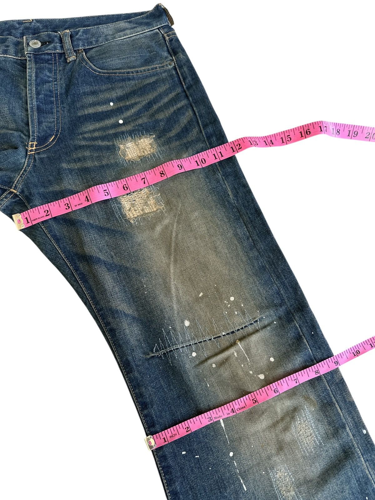 Japanese Brand Takeo Kikuchi Distress Honeycomb .. Size US 34 / EU 50 - 15 Thumbnail