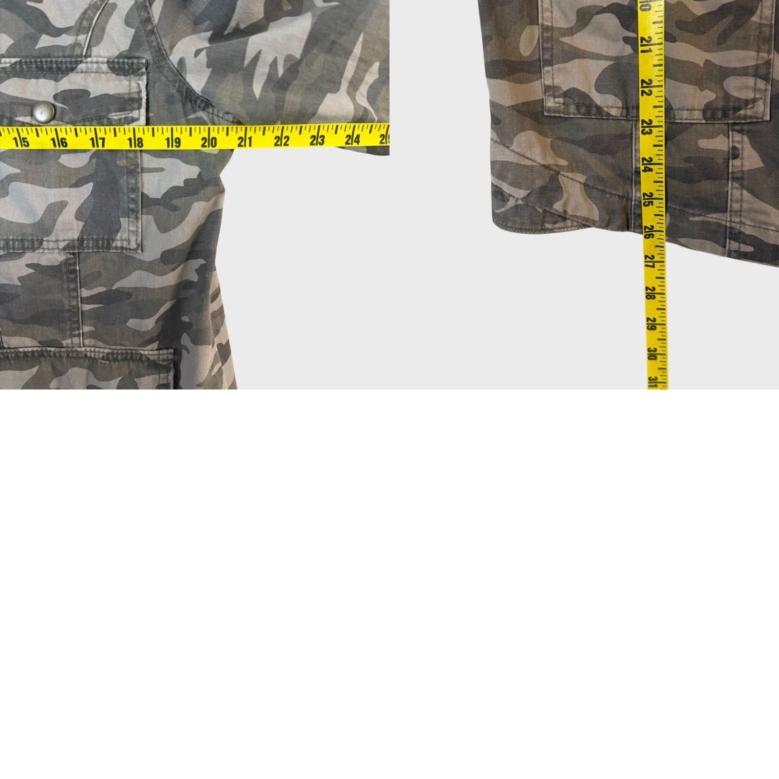 Vintage VINTAGE Mudd Camo Jacket Green Women's XL Military Grunge Casual Cargo 100% Cotton Size XL / US 12-14 / IT 48-50 - 9 Thumbnail