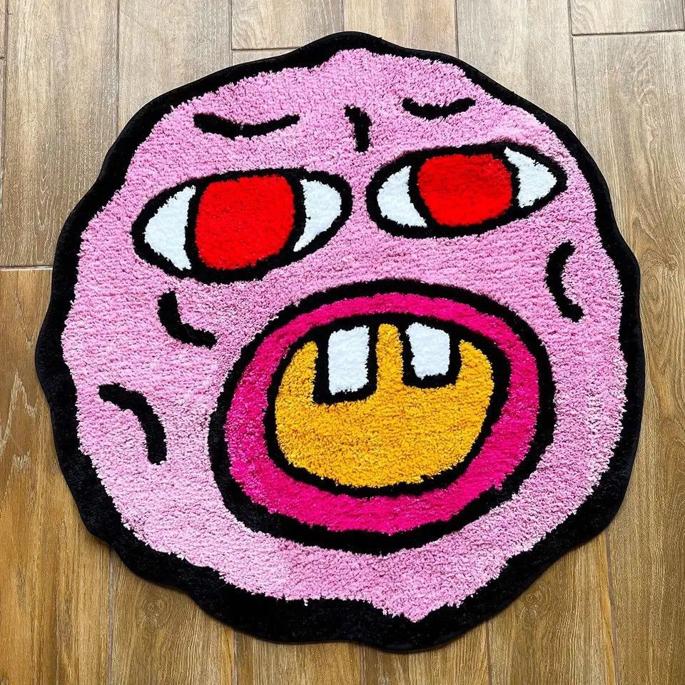 Other Cartoon Kawaii Cherry Bomb Handmade Tufted Carpet Size ONE SIZE - 1 Thumbnail