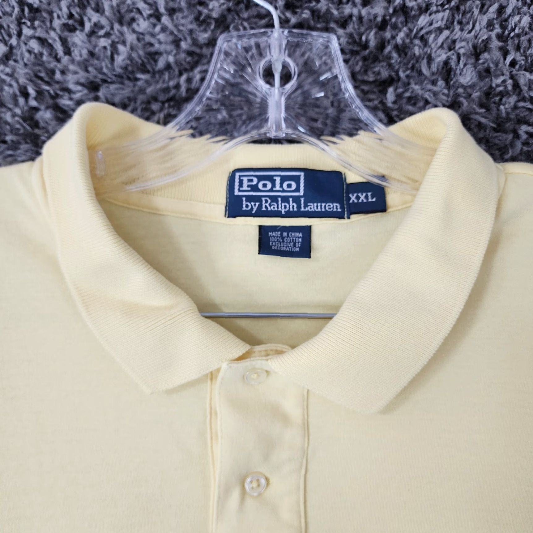 Polo Ralph Lauren VINTAGE? No. Use: Polo Ralph Lauren Polo Shirt 2XL Yellow 100% Cotton Short Sleeve Mens Adult Size US XXL / EU 58 / 5 - 3 Thumbnail