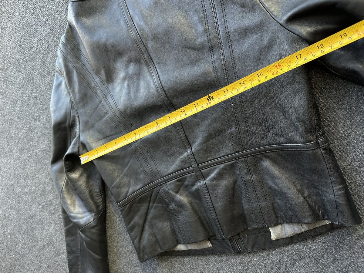 Other 🚨Y2K RICK OWENS TYPE DIRTY SLIM FIT ZIP LEATHER JACKET Size M / US 6-8 / IT 42-44 - 19 Thumbnail