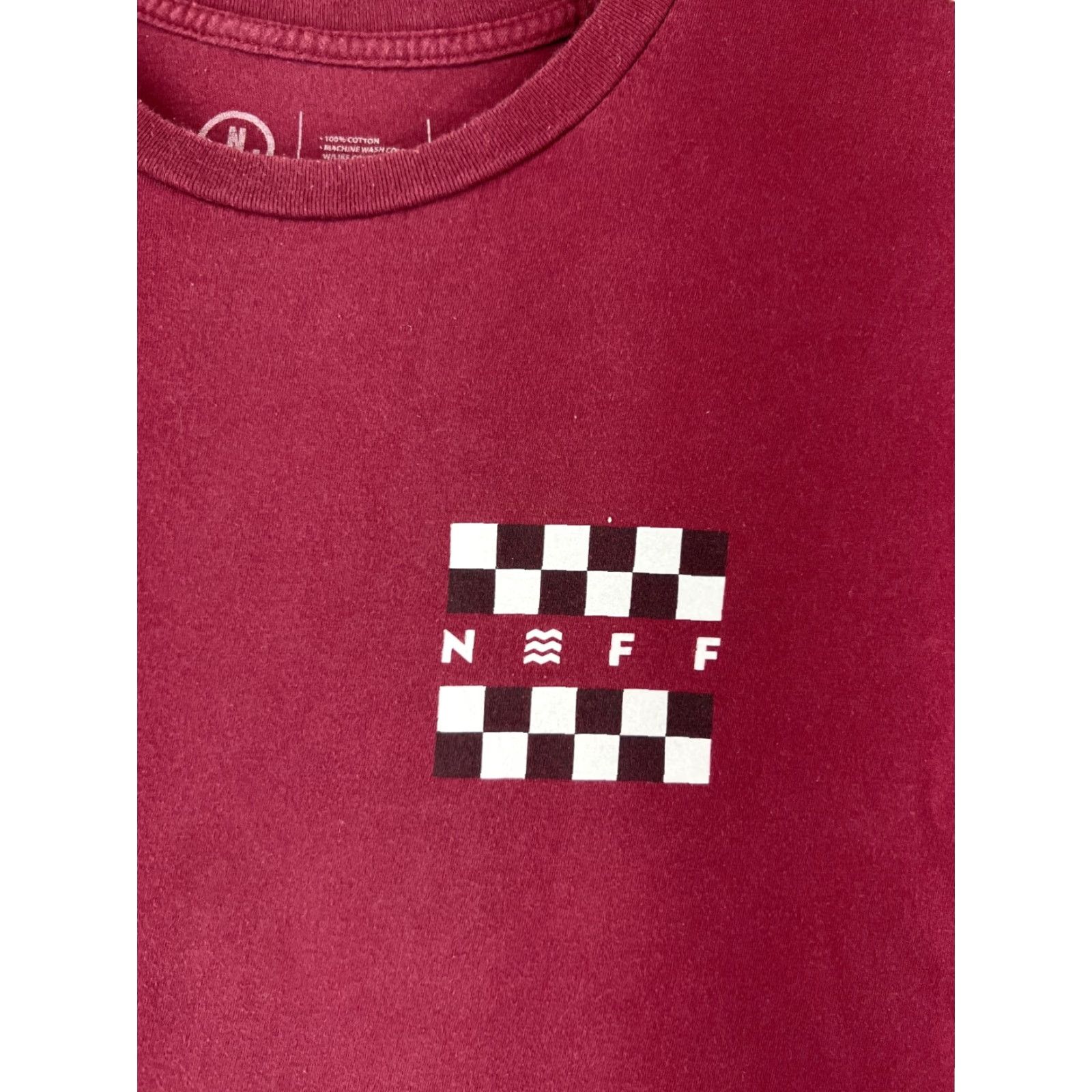 Vintage NEFF Shirt Mens XL Red Short Sleeve Crew Neck 100% Cotton Checkerboard 90s California Mens Size US XL / EU 56 / 4 - 7 Thumbnail
