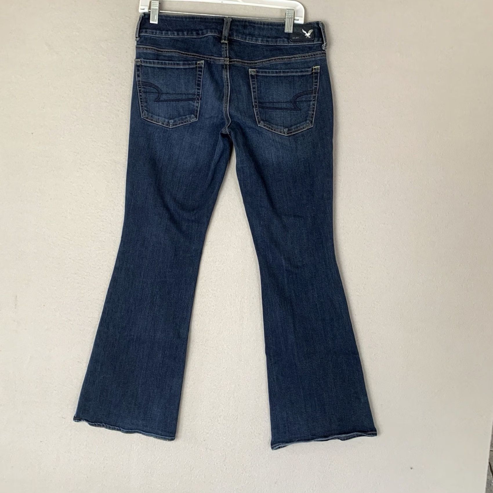 American Eagle Outfitters VINTAGE American Eagle Outfitters Jeans Women 10 Blue Artist Flare AEO Denim Y2K Hippie Retro Size 32" / US 10 / IT 46 - 2 Thumbnail