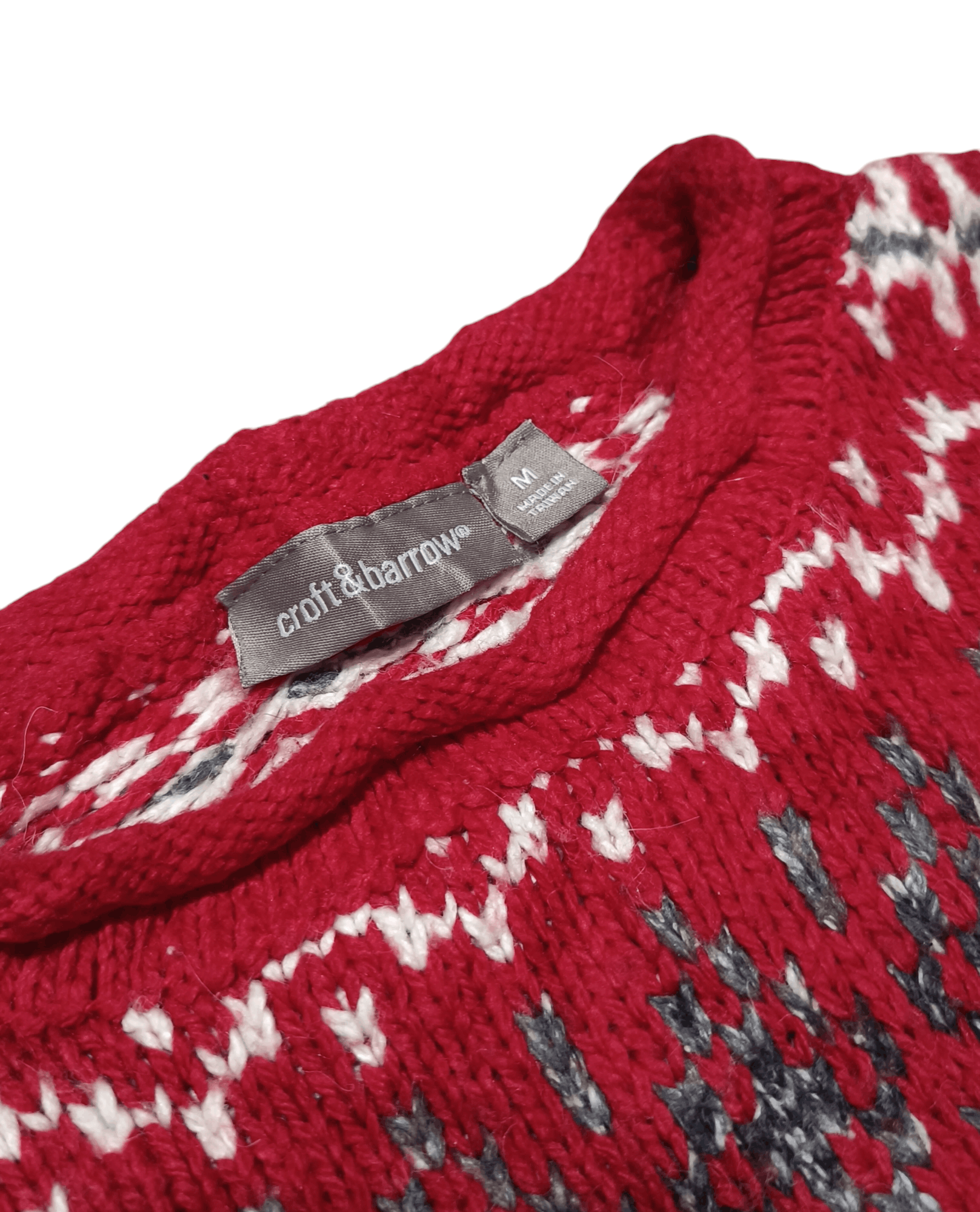 Croft & Barrow CROFT & BARROW Ethnic Striped Motifs Knit Cotton Sweater Size US M / EU 48-50 / 2 - 9 Thumbnail