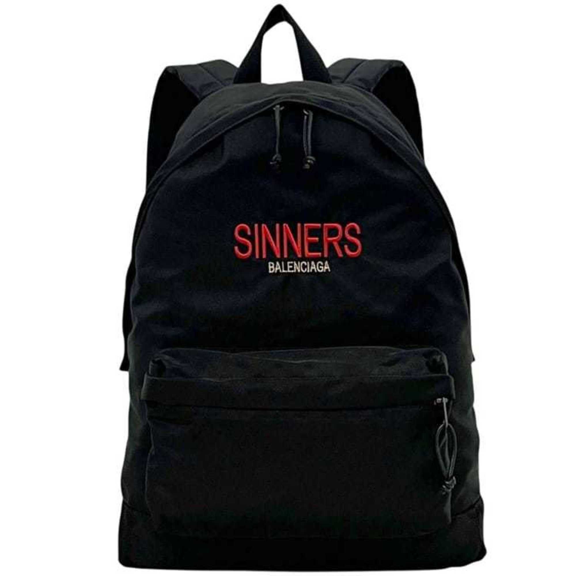 Balenciaga Balenciaga Backpack ec-25177 Black 459744 1000 Z 535269 Canvas Leather BALENCIAGA Stitch Embroidery Men's Women's Rucksack Size ONE SIZE - 1 Thumbnail