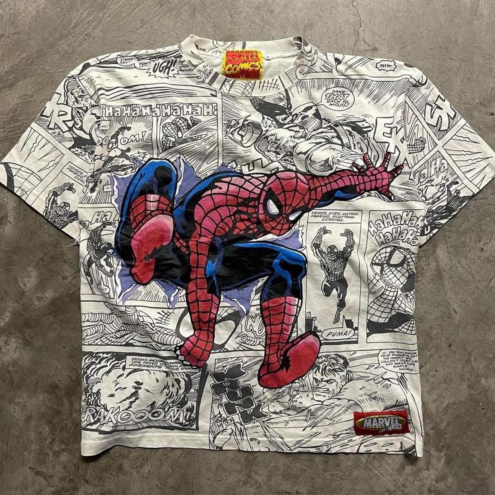 Marvel Comics Vintage 1990s Spider-Man Marvel Graphic Tee Men Large Size US L / EU 52-54 / 3 - 1 Thumbnail
