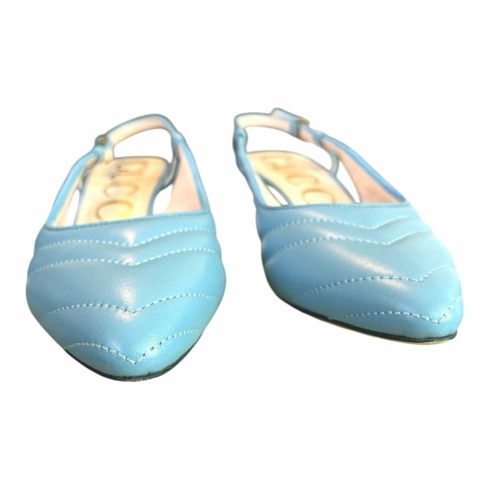 Gucci Gucci Charlotte Nappa Slingback Heels Light Blue GG Logo EU Size US 7 / IT 37 - 2 Thumbnail