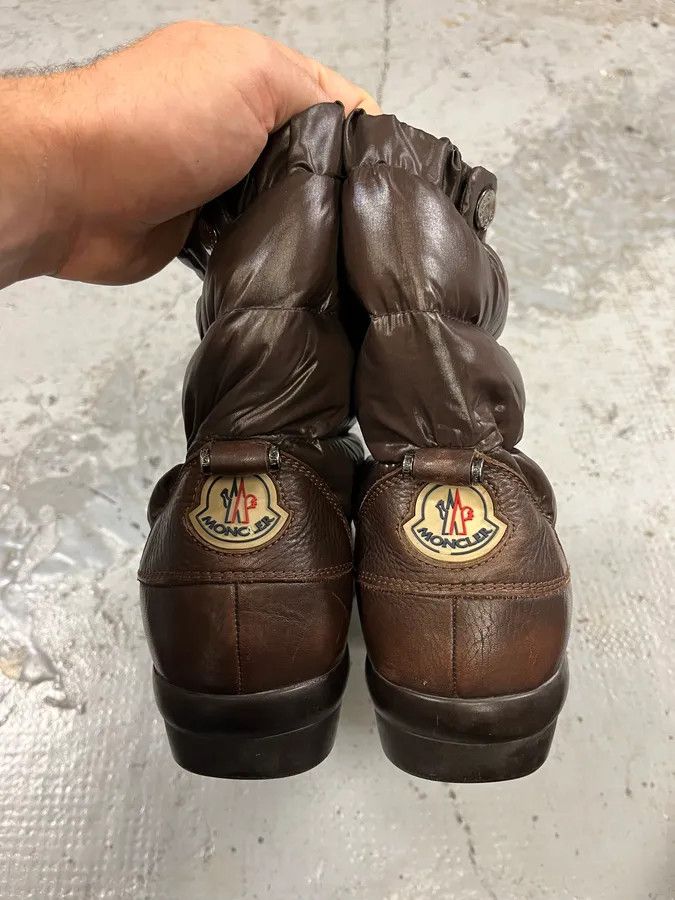 Moncler Moncler Brown Quilted Leather Boots Size US 10 / EU 43 - 8 Thumbnail