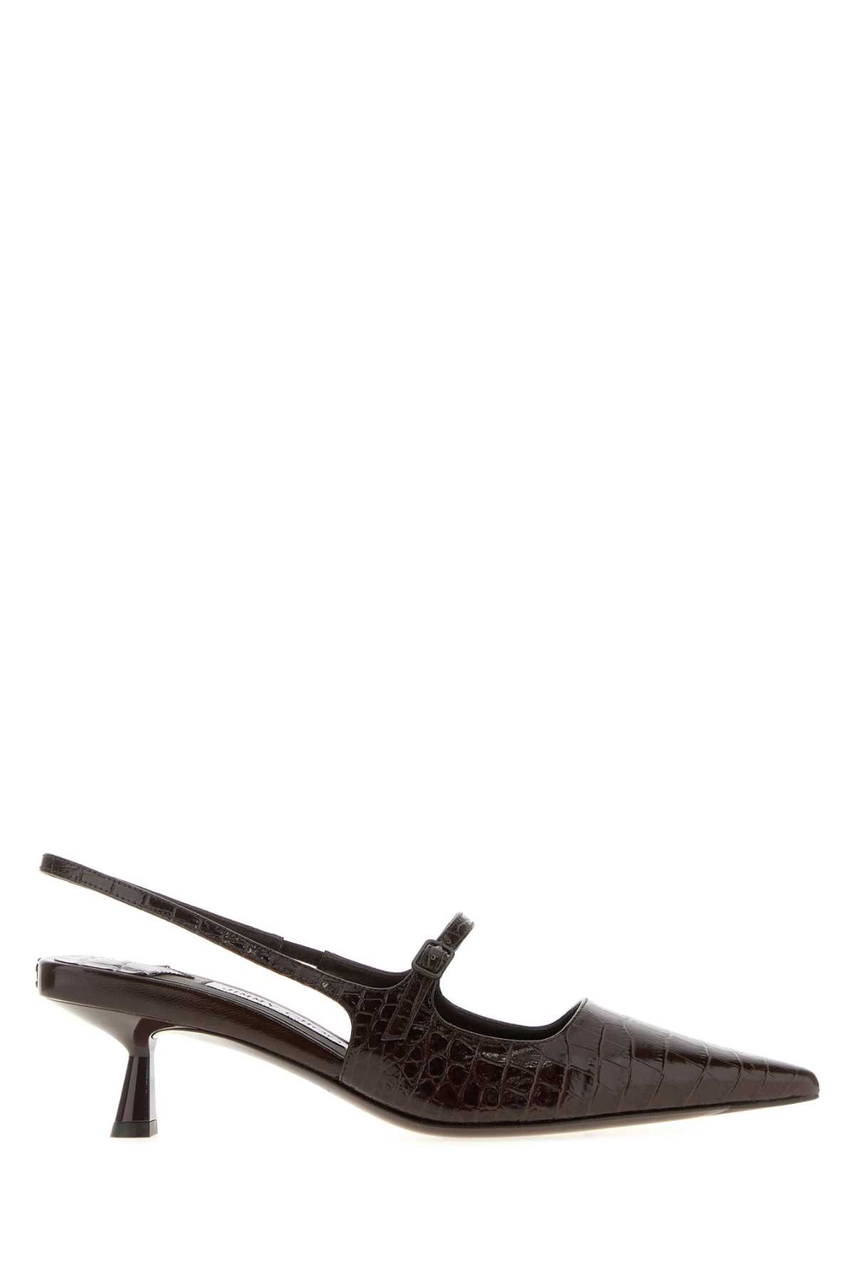 Jimmy Choo Chocolate Leather Didi 45 Pumps Size US 6 / IT 36 - 1 Thumbnail