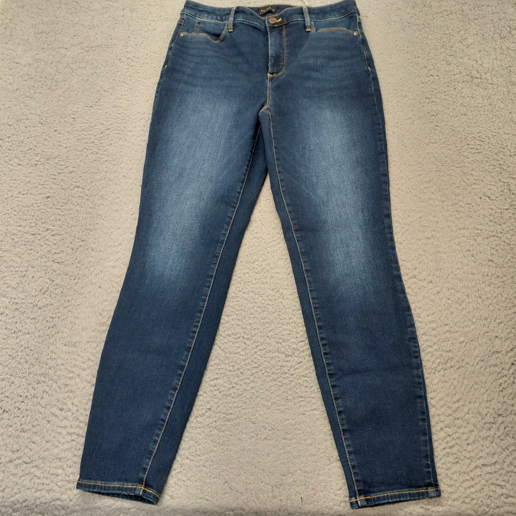 Talbots Talbots Jegging Jeans Women’s 10 Blue Ankle High Waist Dark Wash Regular 5-Pocket Denim Spandex Cotton Blend Size 32" / US 10 / IT 46 - 2 Thumbnail