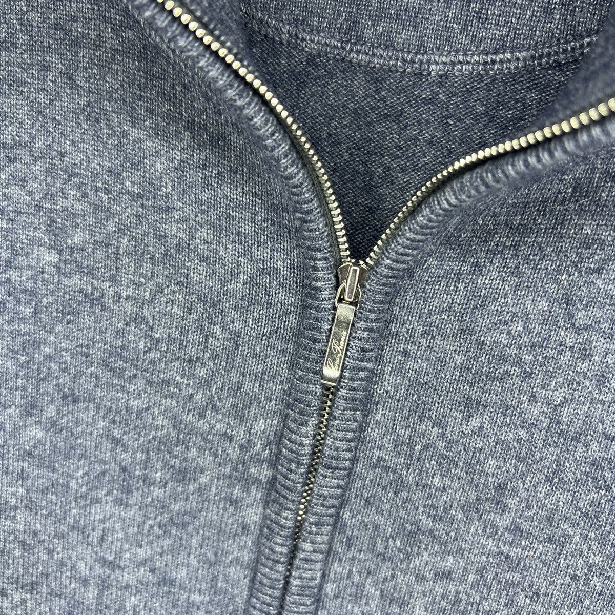 Loro Piana Loro Piana Cashmere Silk Sweater Jumper Knit Half Zip Blue Size US L / EU 52-54 / 3 - 7 Thumbnail