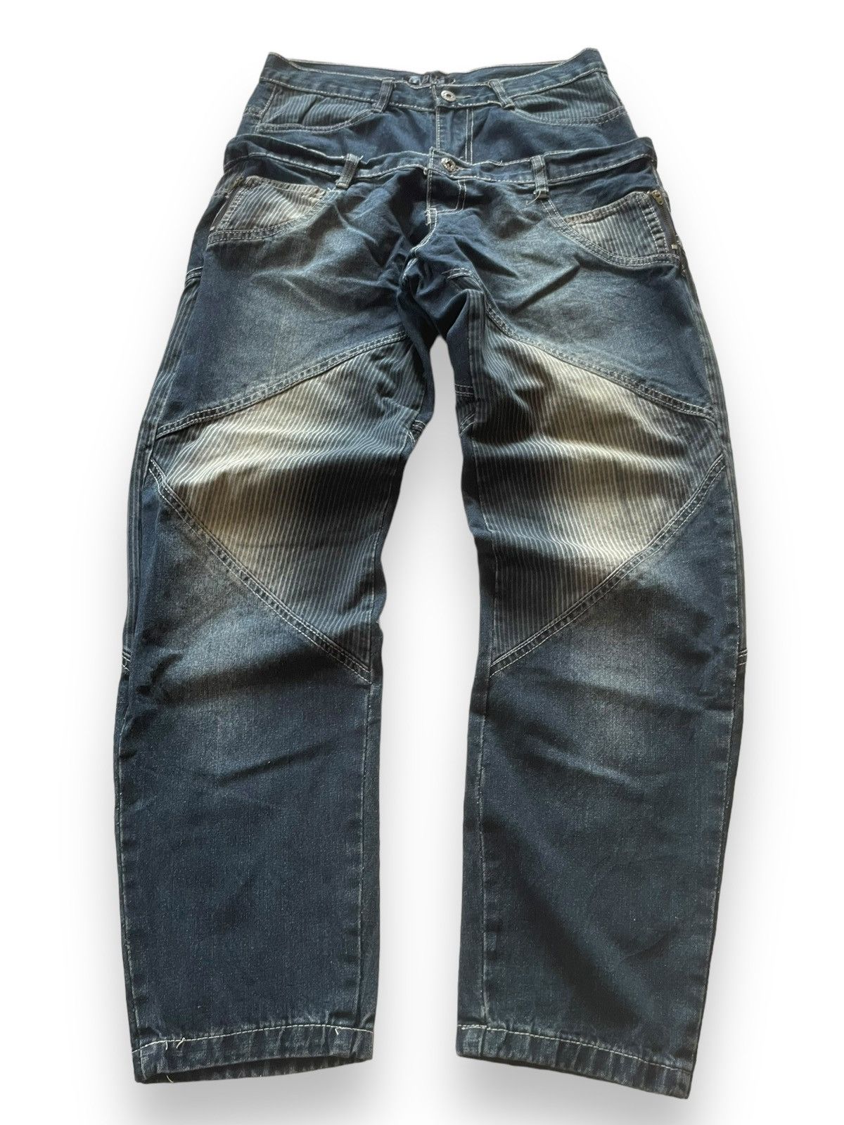 If Six Was Nine × Junya Watanabe Dolce & Gabanna Junyawatanabe Style Double Waist Baggy Jeans Size US 30 / EU 46 - 1 Thumbnail