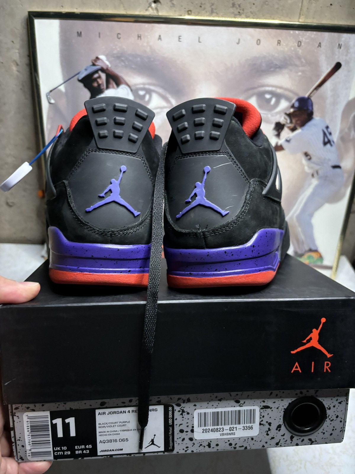 Jordan Brand Air Jordan 4 Retro Raptor Size US 11 / EU 44 - 6 Thumbnail