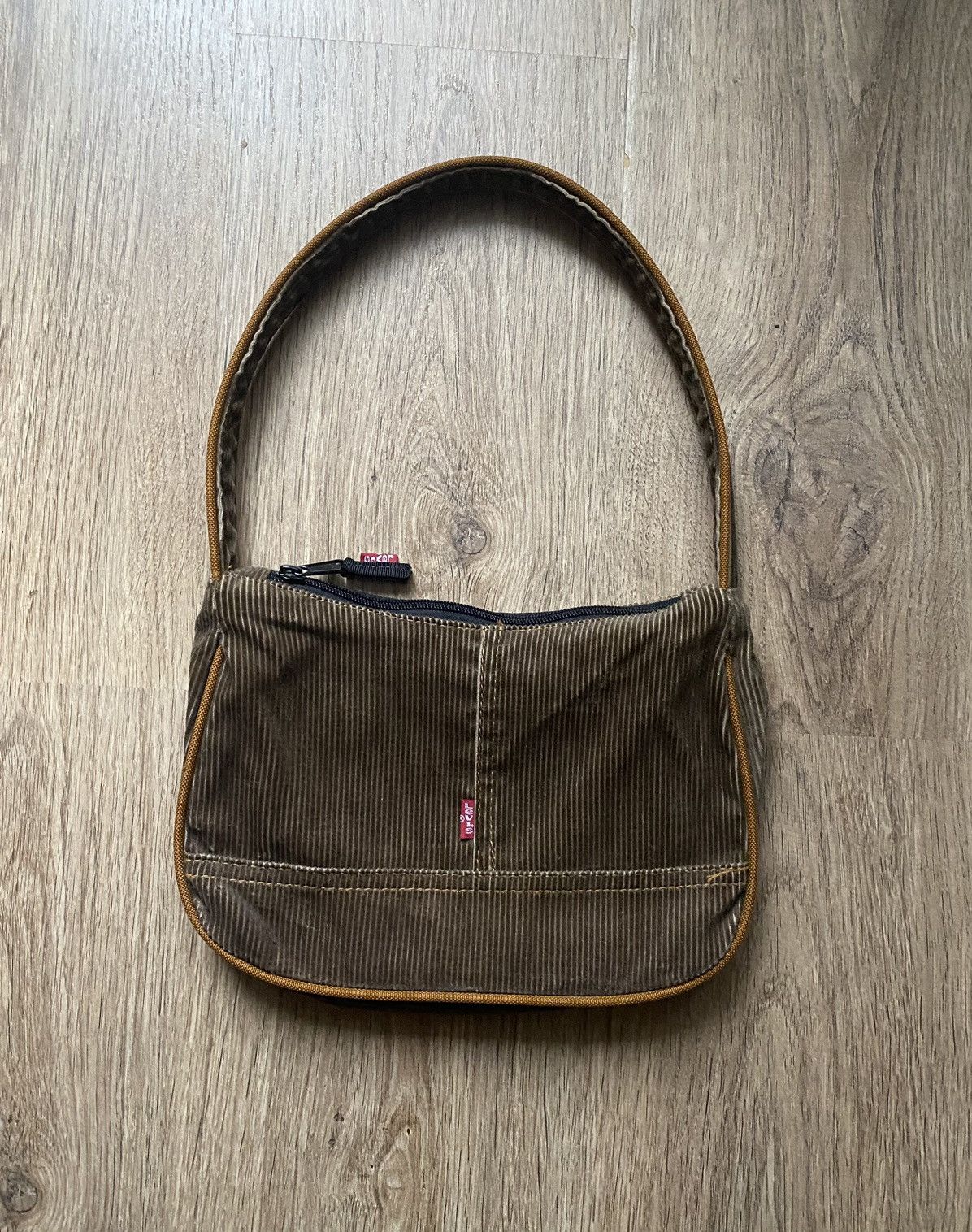 Handmade × Levi's Vintage Levis Y2K velvet brown custom hand made handle bag👜 Size ONE SIZE - 1 Thumbnail
