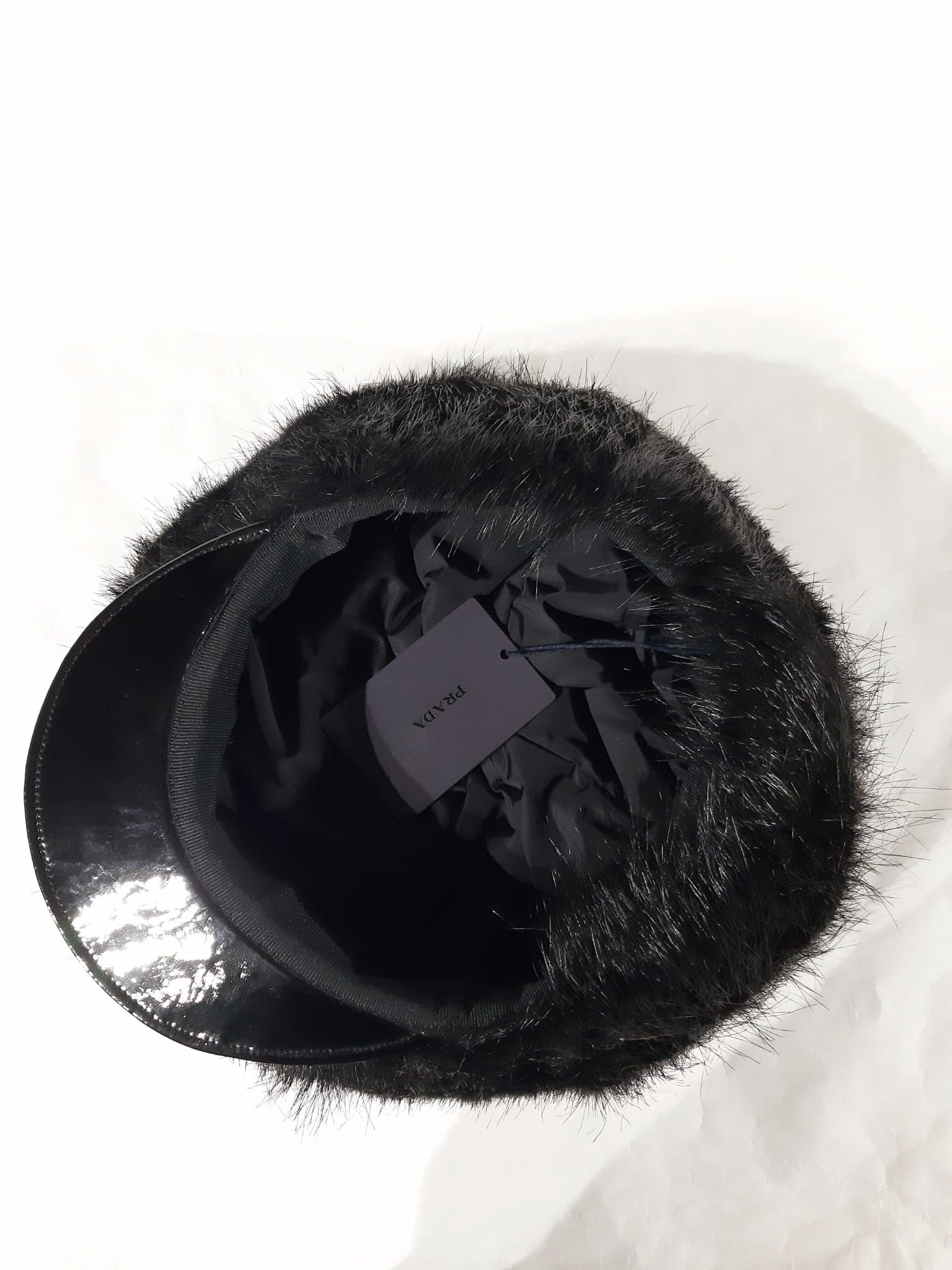 Prada Prada FW 2024 Oversized Beaver Fur Cap Size ONE SIZE - 4 Thumbnail