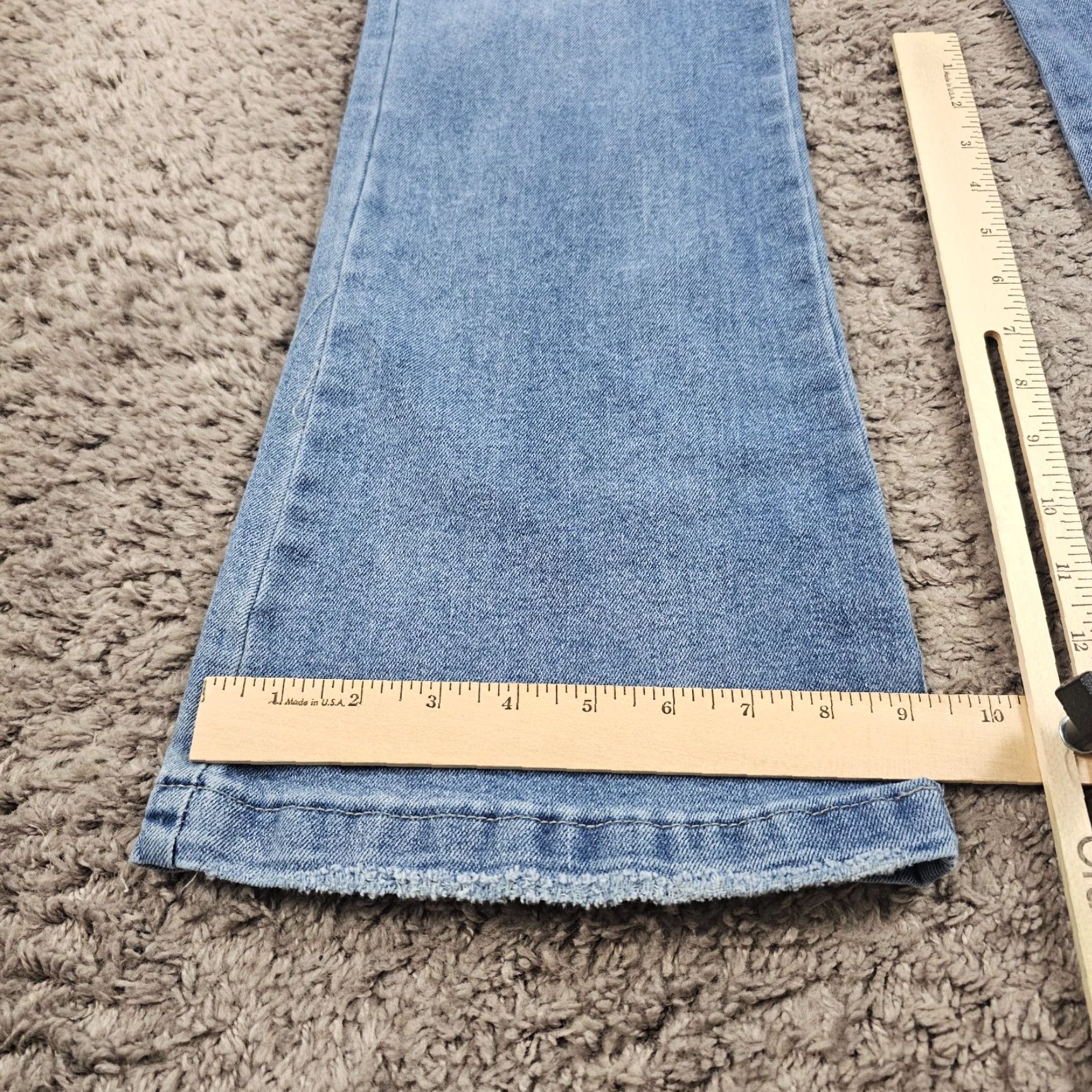 Vintage VINTAGE KanCan Women's Jeans Bootcut High Rise Cargo Light Wash 23x31 Denim Stretch Size 25" / US 0 / IT 36 - 6 Thumbnail