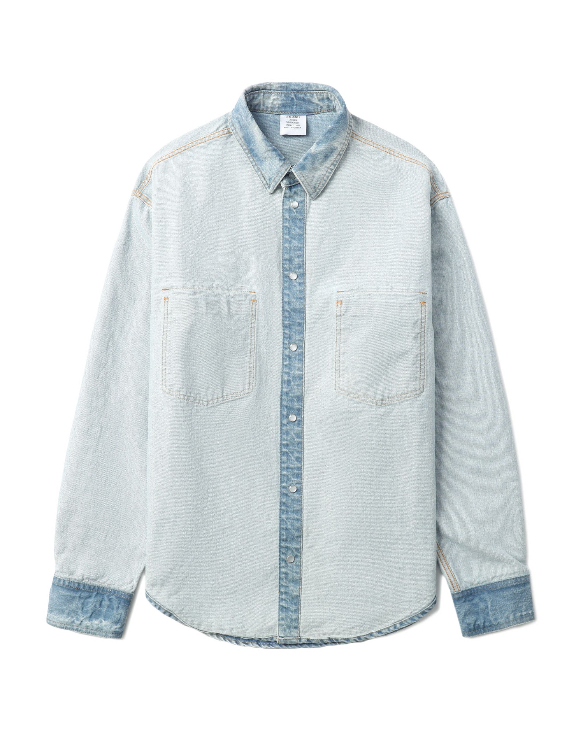 Vetements Vetements Village Turned Outer Design Denim Shirt Size US M / EU 48-50 / 2 - 1 Thumbnail
