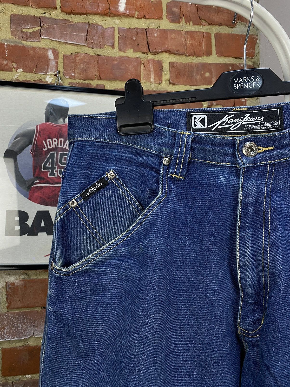 Karl Kani × Vintage Vintage Karl Kani Baggy Big Blue Jeans Size US 34 / EU 50 - 5 Thumbnail