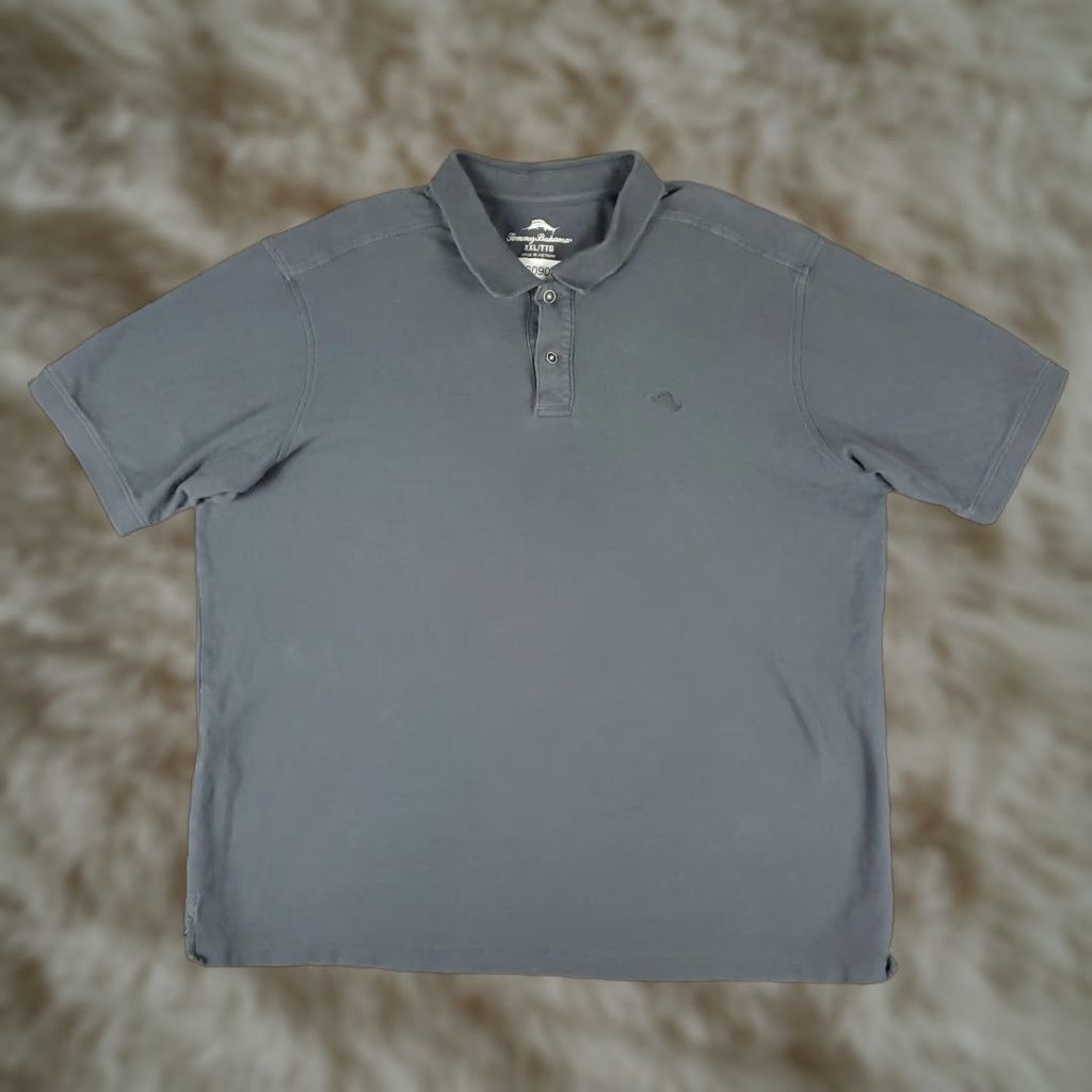 Tommy Bahama Tommy Bahama Polo Shirt Mens 2XL Gray Casual Short Sleeve Woven Activewear Size US XXL / EU 58 / 5 - 1 Thumbnail