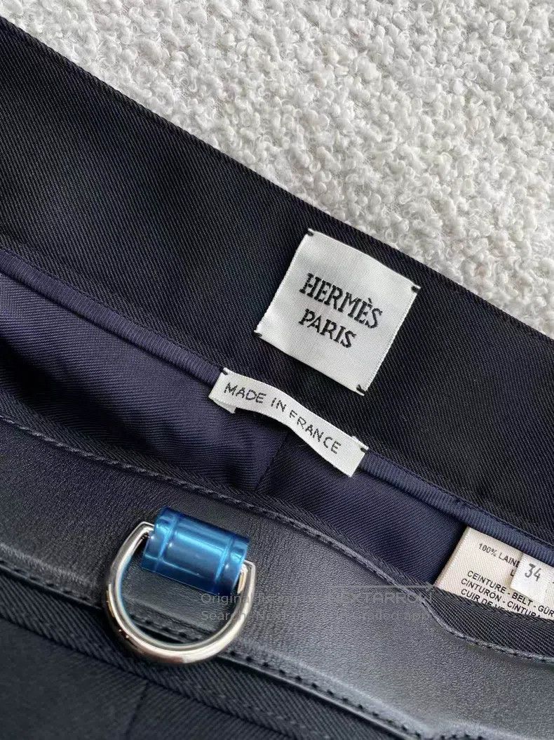Hermes Hermes Wool Black Straight Trousers Size 42" / US 20 - 5 Thumbnail