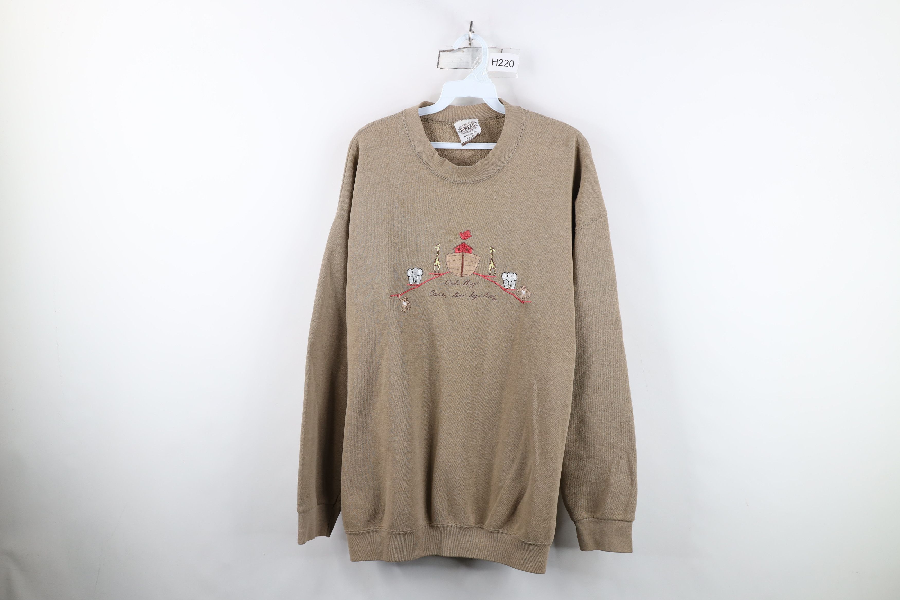 Vintage Vintage 90s Christian Jesus Ark Crewneck Sweatshirt USA Size XL / US 12-14 / IT 48-50 - 1 Thumbnail