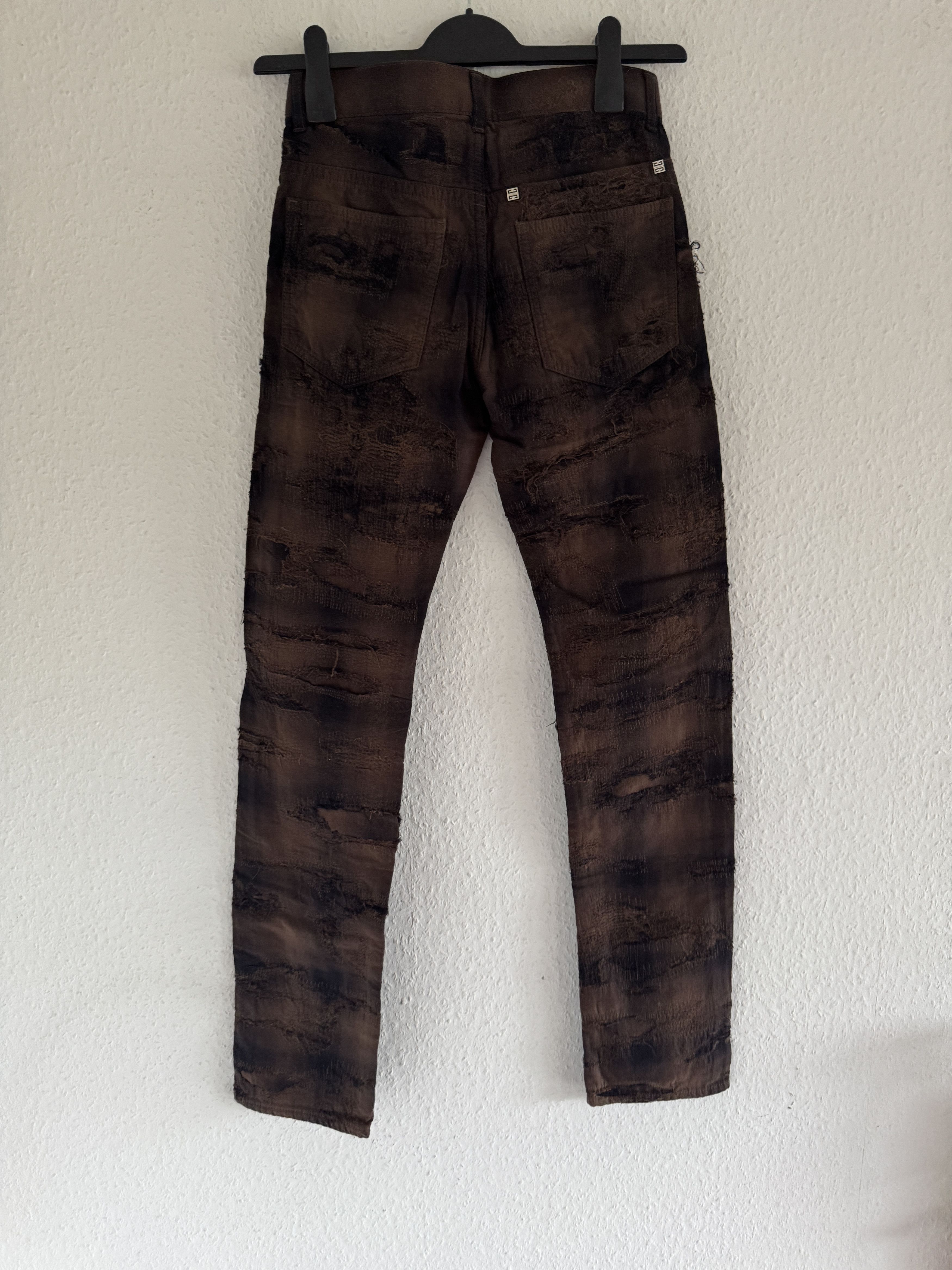 Givenchy SS22 Boro Distress Checker Plaid Straight Leg Pants Size US 26 / EU 42 - 11 Thumbnail