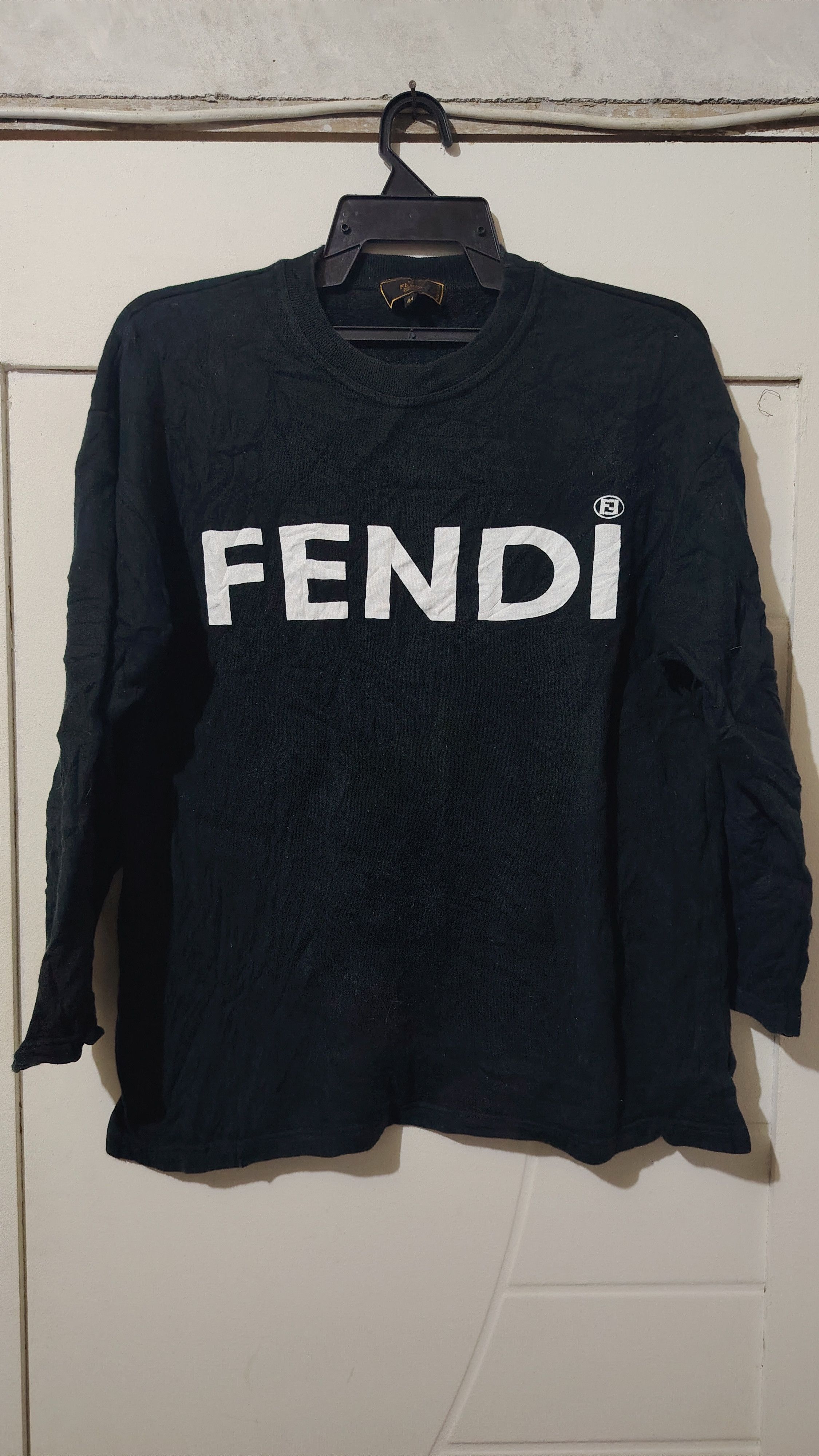 Fendi Fendi Logo Crew Neck Size US M / EU 48-50 / 2 - 1 Thumbnail