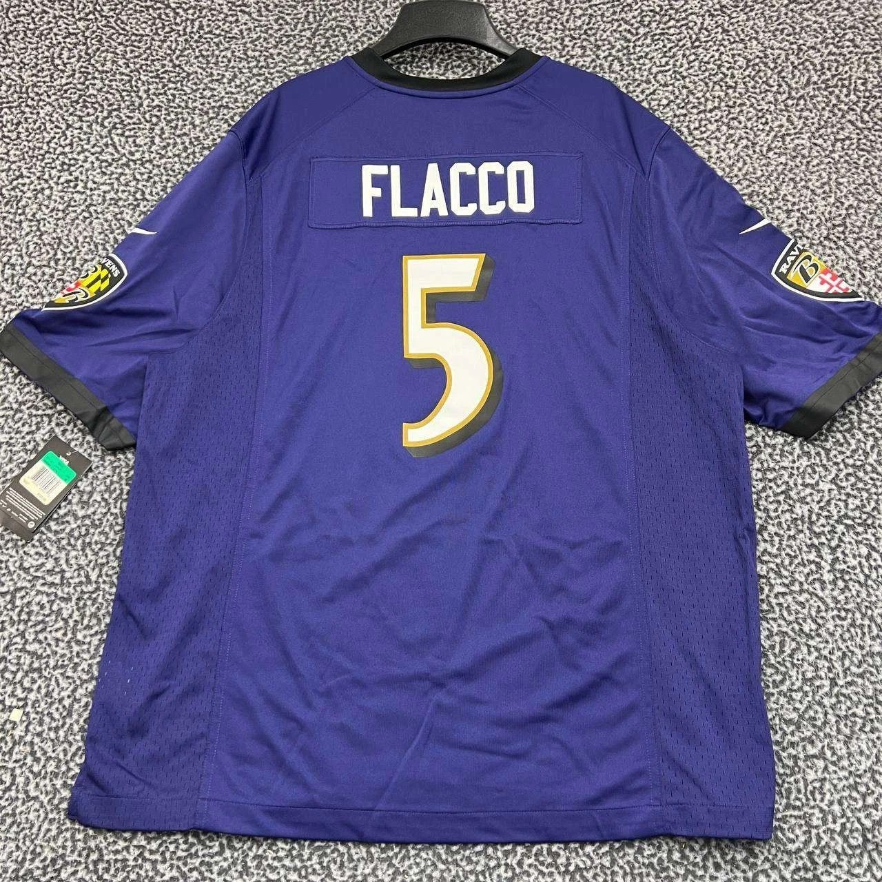 Nike Baltimore Ravens Flacco #5 Jersey Shirt Men Short Sleeve XL Size US XL / EU 56 / 4 - 2 Thumbnail