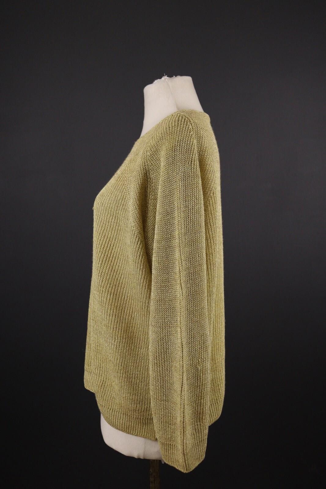 Designer Le Tricot Perugia Beige Oversized Knit Sweater Size L Size L / US 10 / IT 46 - 5 Thumbnail