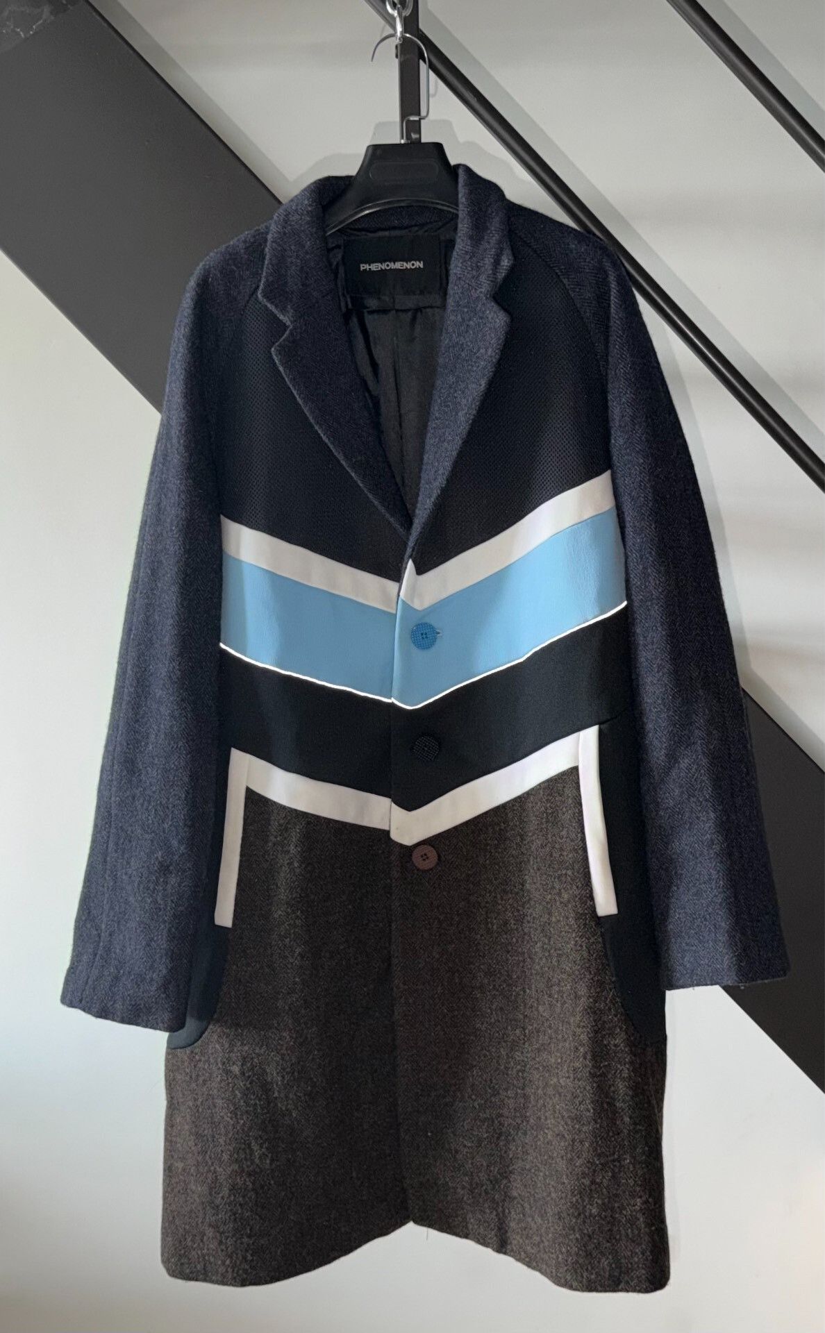 PHENOMENON Phenomenon Mesh Wool Panel Coat Size US M / EU 48-50 / 2 - 1 Thumbnail