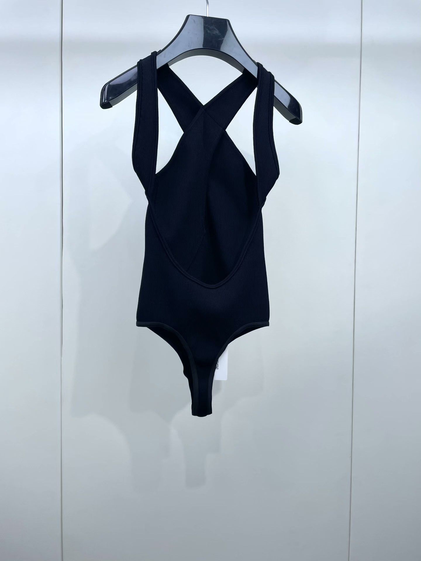 Celine Celine Black Cross Back Bodysuit Size S / US 4 / IT 40 - 1 Thumbnail