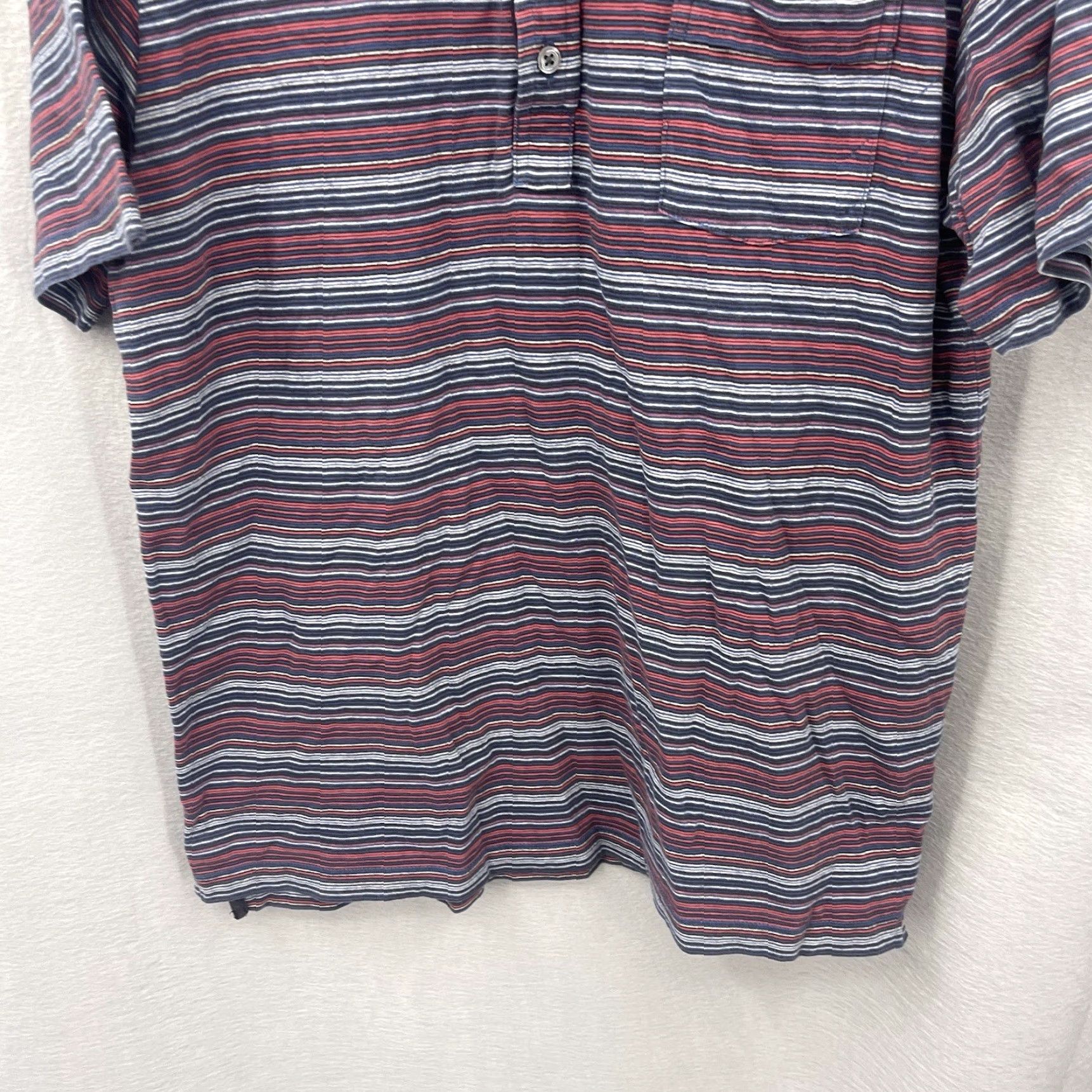 Billy Reid VINTAGE Billy Reid Polo Shirt Men Short Sleeve XL Blue Striped Cotton Preppy Golf 2000s Size US XL / EU 56 / 4 - 6 Thumbnail
