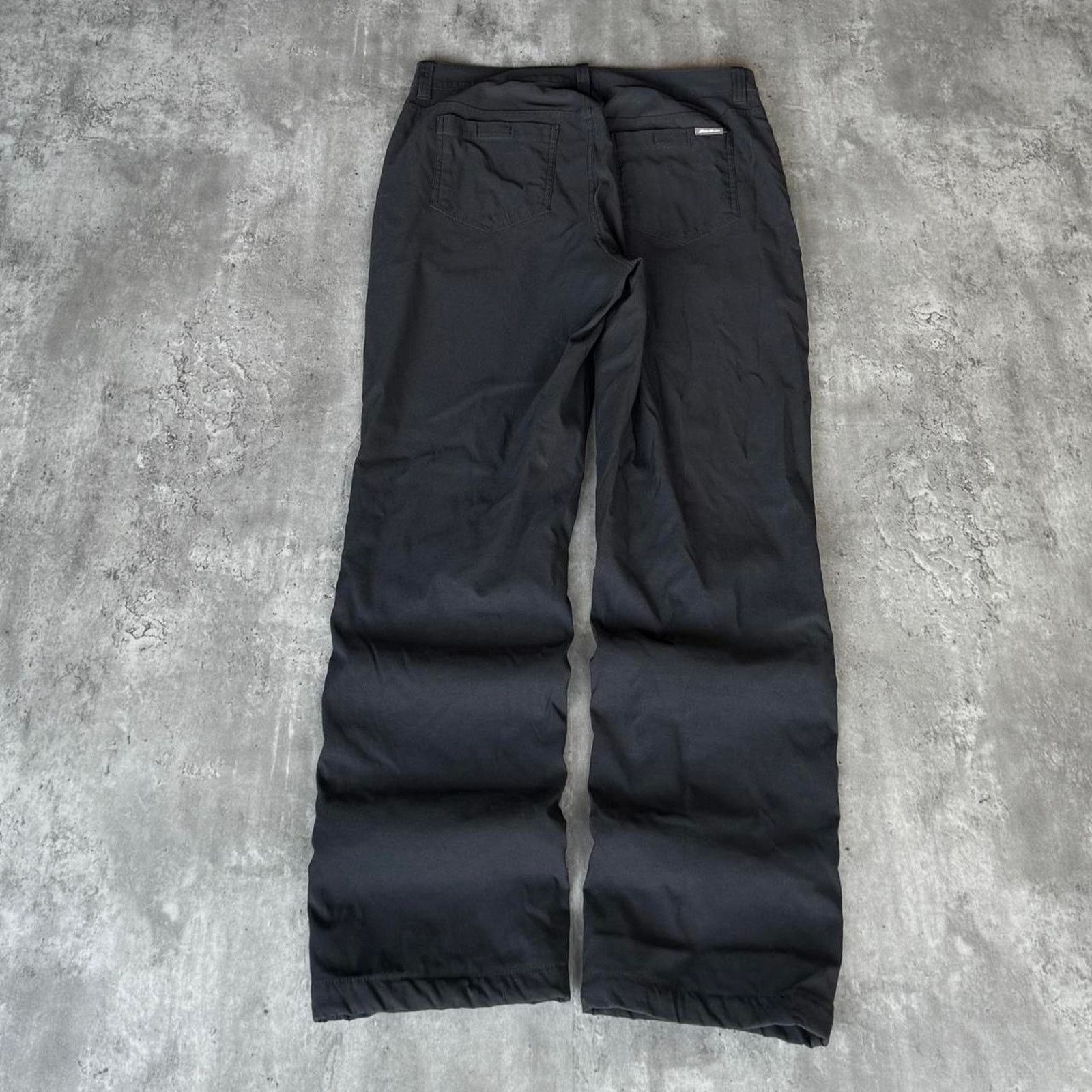 Eddie Bauer × The North Face × Vintage Vintage Y2K Eddie Bauer Black Fleece Lined Lightweight Pants Size US 32 / EU 48 - 2 Thumbnail
