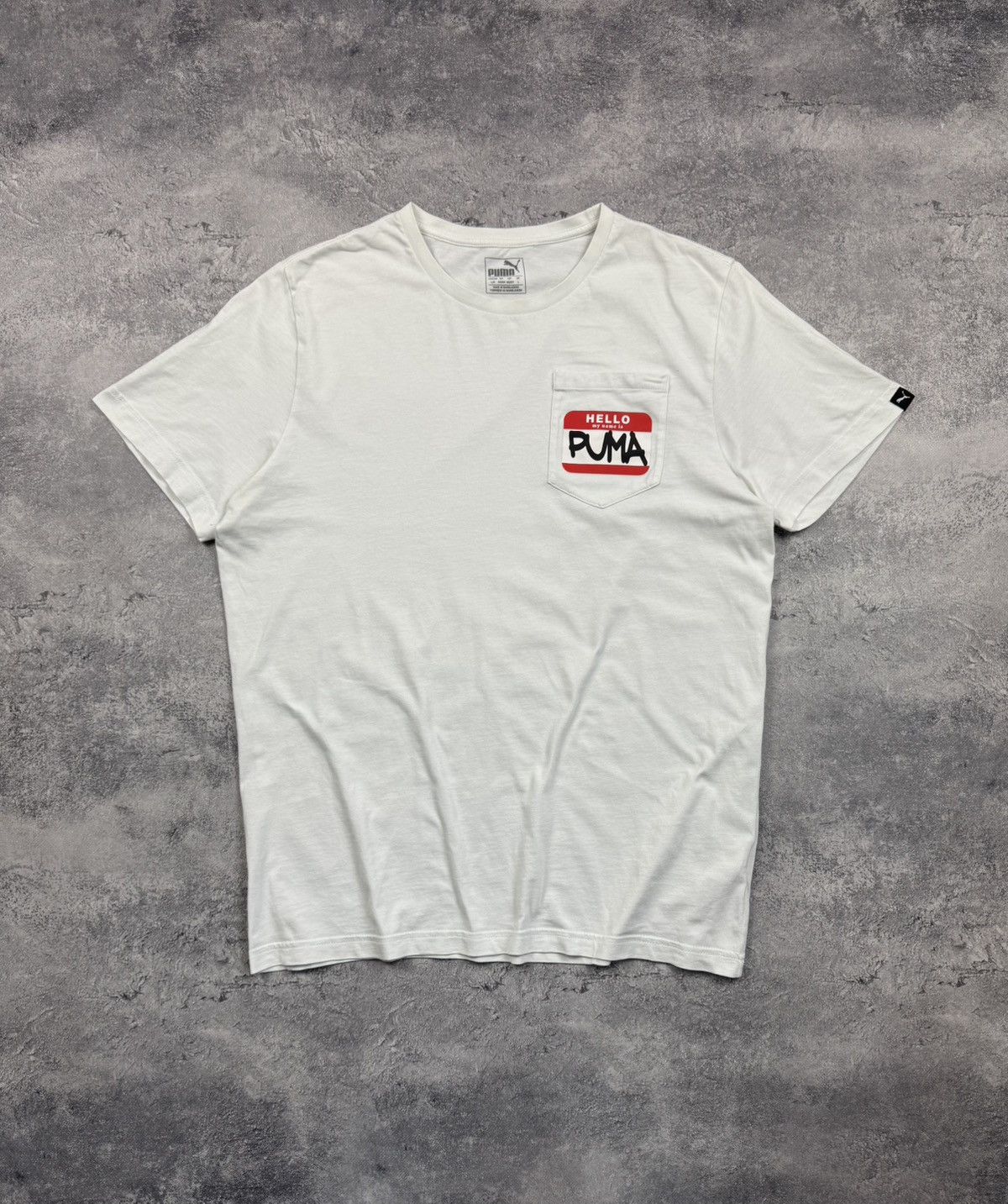 Puma Vetements Style Puma White Pocket Logo T- Shirt Mens Tee Size US L / EU 52-54 / 3 - 1 Thumbnail
