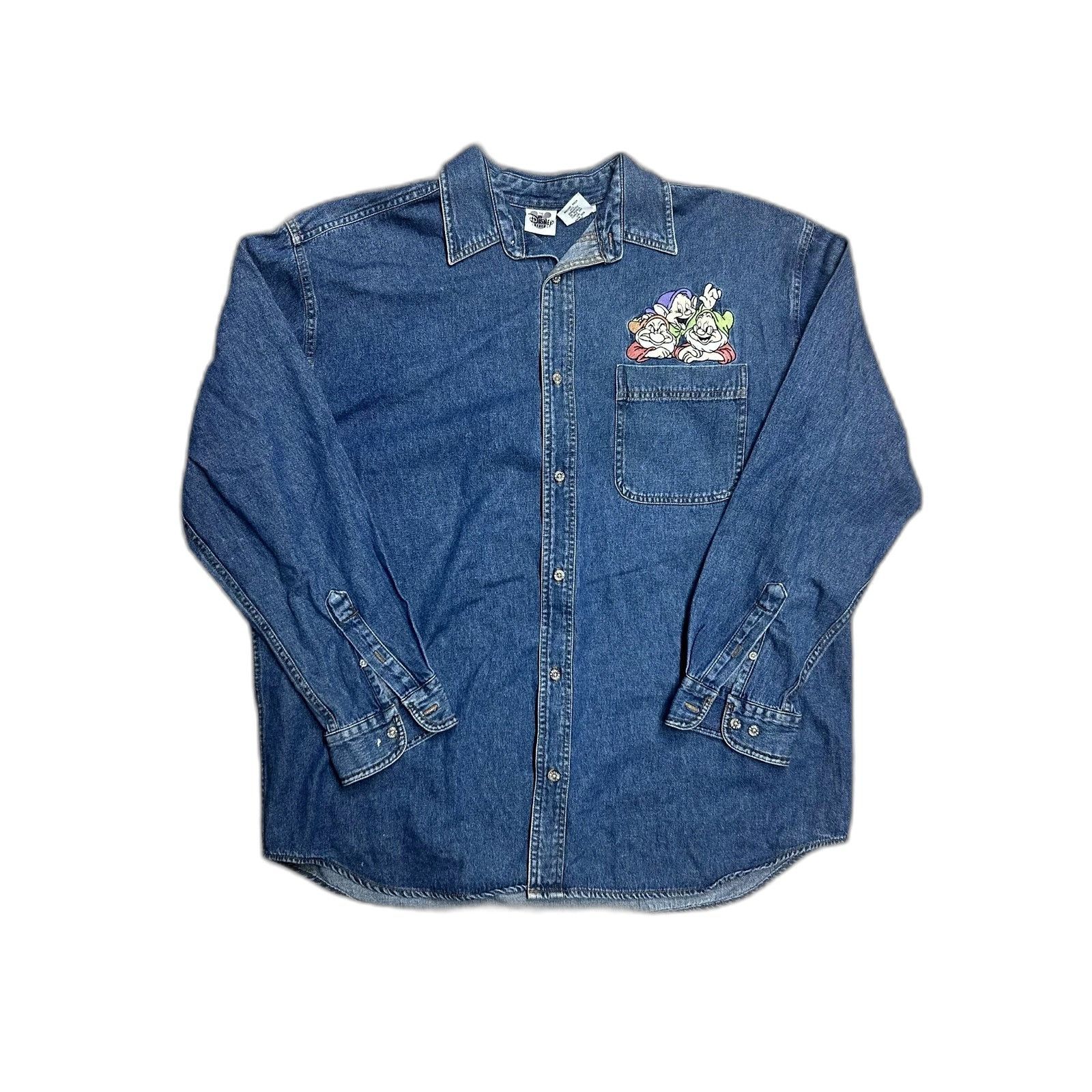 Disney Vintage Disney Dwarves Denim Shirt Long Sleeve Large Size US L / EU 52-54 / 3 - 1 Thumbnail