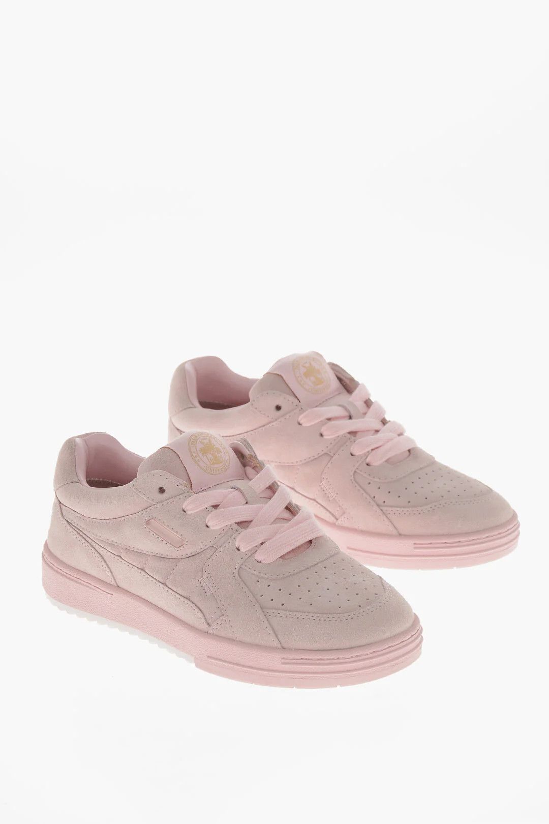 Palm Angels og1mm0326 Suede Lace-Up Sneakers in Pink Size US 7 / IT 37 - 3 Thumbnail
