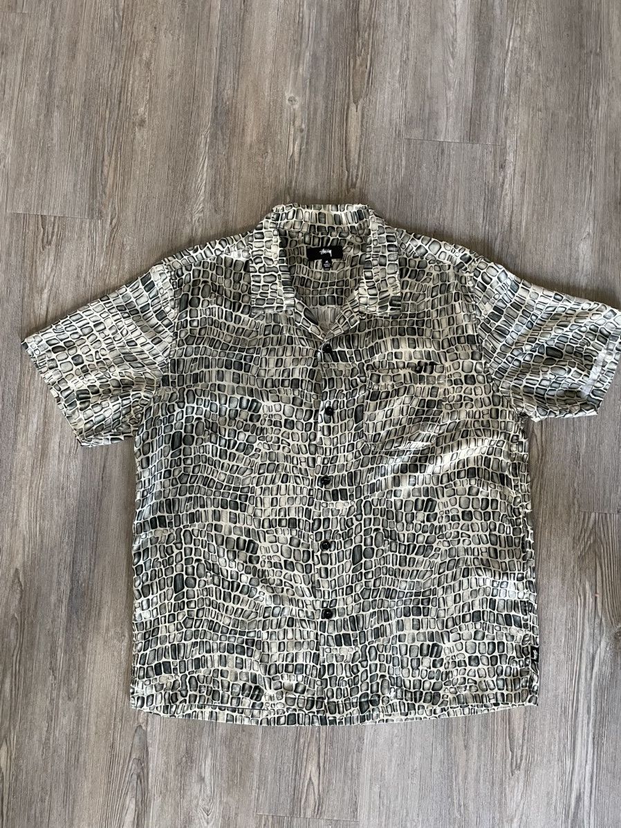 Stussy Croc Pattern Silk Shirt