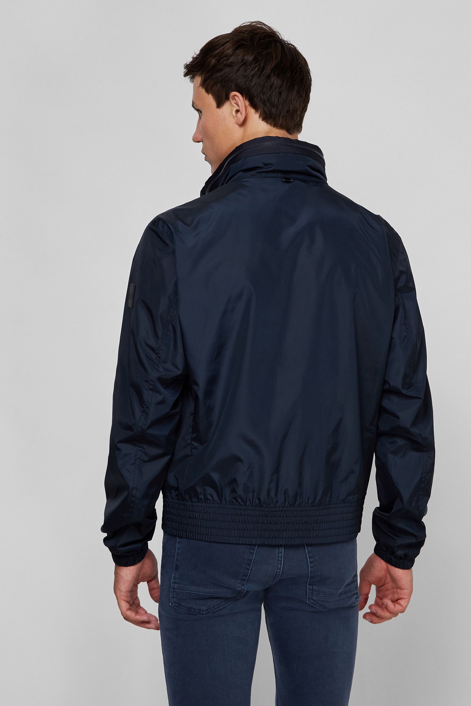 Hugo Boss BOSS Costa3 Zip-Through Blouson Mens Jacket in Navy 52/XL Size US XL / EU 56 / 4 - 9 Thumbnail
