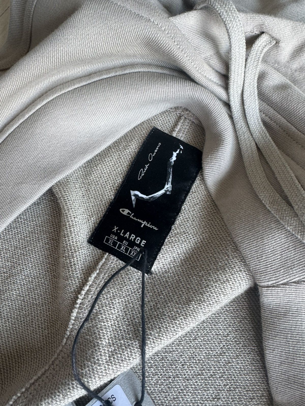 Rick Owens Rick Owens x Champion Pearl Assymetrical Tommy Hoodie Size US XL / EU 56 / 4 - 10 Thumbnail