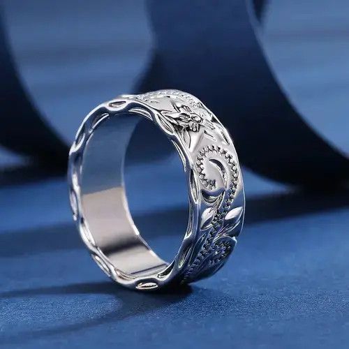 Jewelry × Vintage Elegant Pattern Ring Size 7 8 9 10 11 Size ONE SIZE - 4 Thumbnail