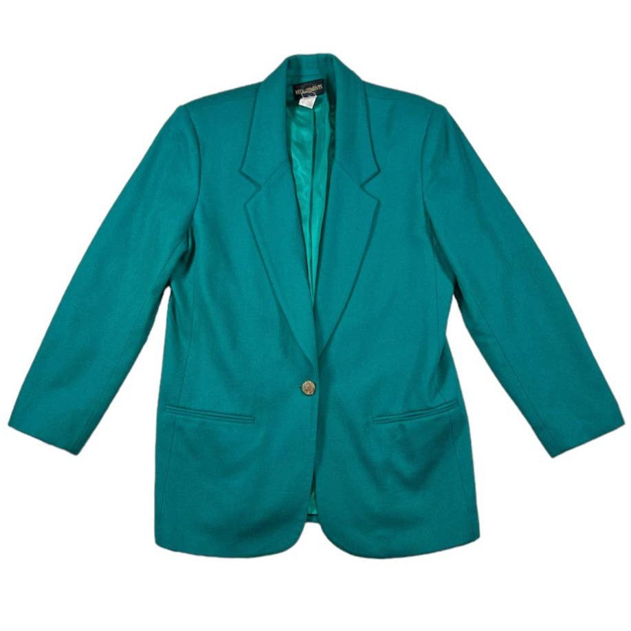 NBDN Nobrandedon Requirements Suit Blazer in Green | Size 10 Size L / US 10 / IT 46 - 1 Thumbnail