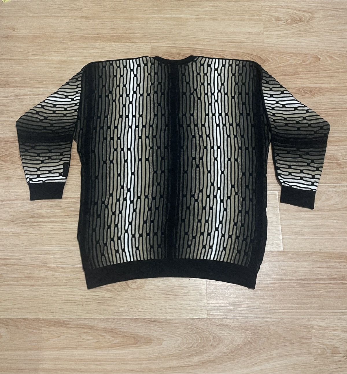 Carlo Colucci 🔥 90s Carlo Colucci 3D Pattern Knit Sweater XXL Coogi Style Size US XXL / EU 58 / 5 - 4 Thumbnail