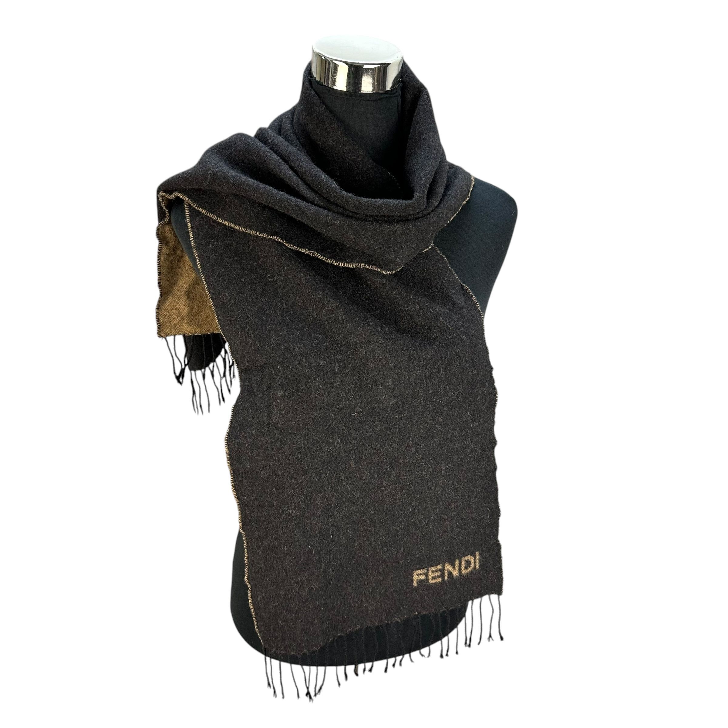 Fendi FENDI Wool Muffler Neckwear Scarves #A65-1555 Size ONE SIZE - 1 Thumbnail