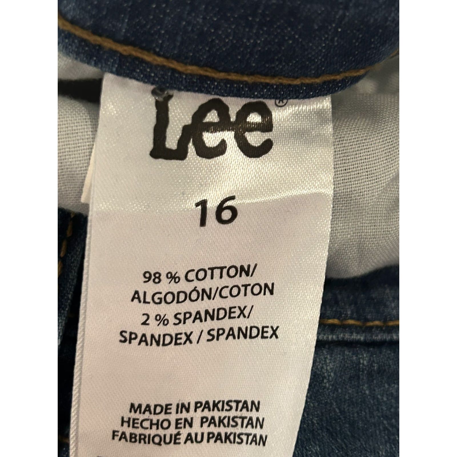 Lee Lee Slim Fit Jeans Women Tug SlimTapered Leg Stretch Blue 16 Regular Denim Cotton Blend Spandex Stretch Adjustable Waistband Womens/ Lee Jeans Size 38" / US 16 / IT 52 - 8 Thumbnail