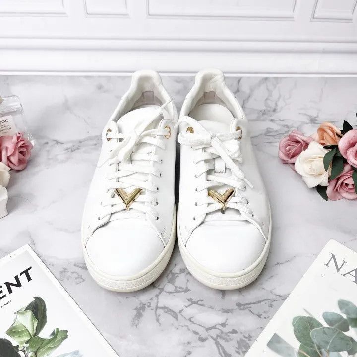 Louis Vuitton Frontrow White Leather Fashion Sneakers -2508