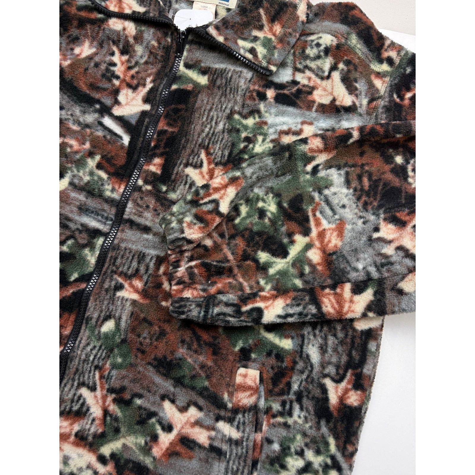 Vintage Vintage Brents Tree Camo Fleece Full Zip Sweater Size L Size US L / EU 52-54 / 3 - 4 Thumbnail