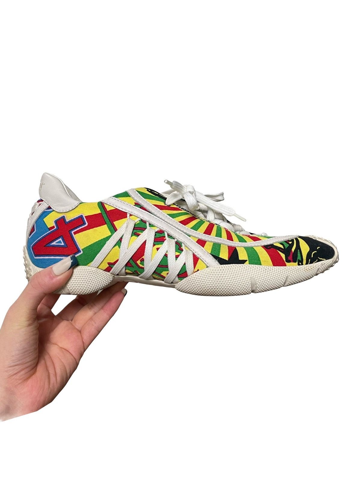 Dior CHRISTIAN DIOR F/W 2003 Rasta Mania Laced Up Sneakers Size US 6.5 / IT 36.5 - 4 Thumbnail
