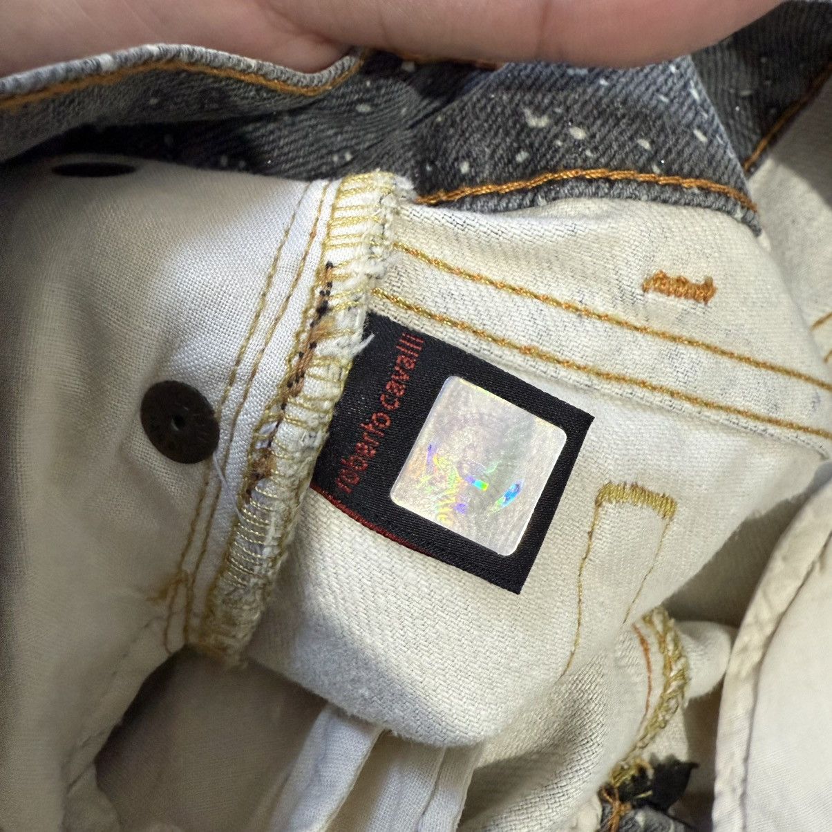 Roberto Cavalli Roberto Cavalli 2000s Pants Galaxy White Jeans Size 34" / US 12 / IT 48 - 10 Thumbnail